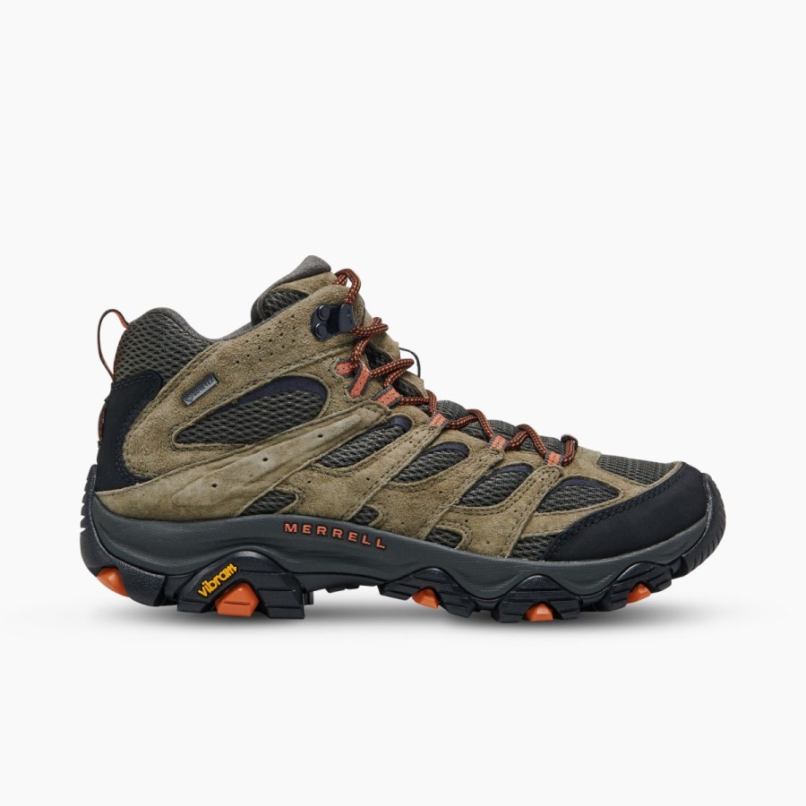 Merrell Hombre Moab 3 Mid Gore-tex Verde Oliva