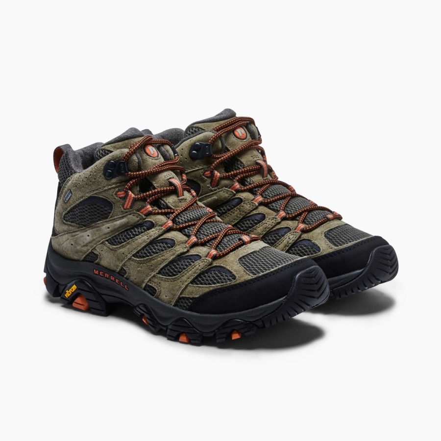 Merrell Hombre Moab 3 Mid Gore-tex Verde Oliva