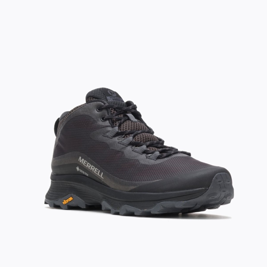 Merrell Hombre Moab Speed Mid Gore-tex Negro-asfalto