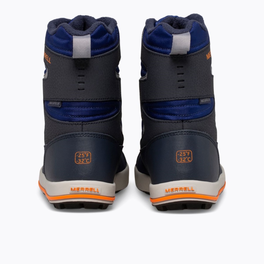 Botas Merrell Snow Bank 3.0 Para Niños Pequeños Azul Marino-cobalto-naranja - Imagen 3