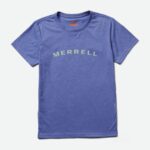 Camiseta De Manga Corta Merrell Wordmark Para Mujer Baja Blue Heather