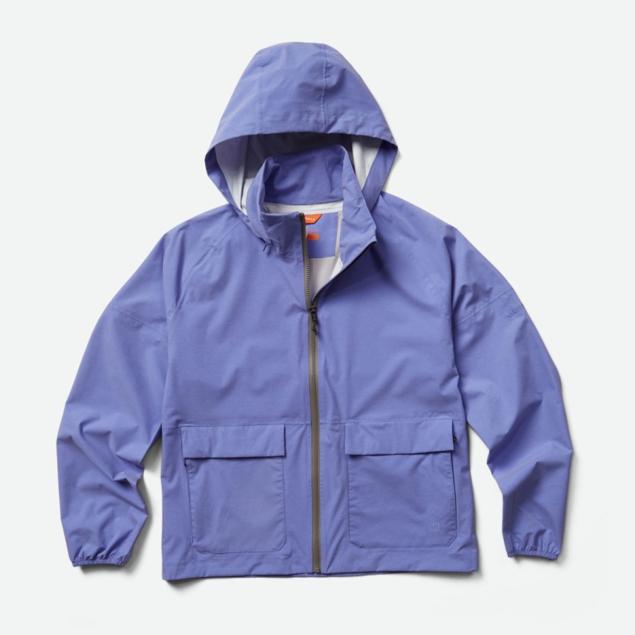merrell_alpine_packable_rain_shell_para_mujer_baja_azul_jaspeado.jpg Merrell Alpine Packable Rain Shell Para Mujer Baja Azul Jaspeado - Imagen 1