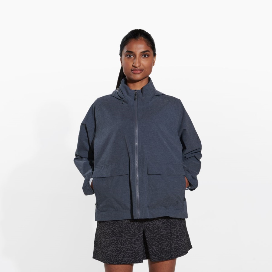 merrell_alpine_packable_rain_shell_para_mujer_negro_jaspeado.jpg Merrell Alpine Packable Rain Shell Para Mujer, Negro Jaspeado - Imagen 1