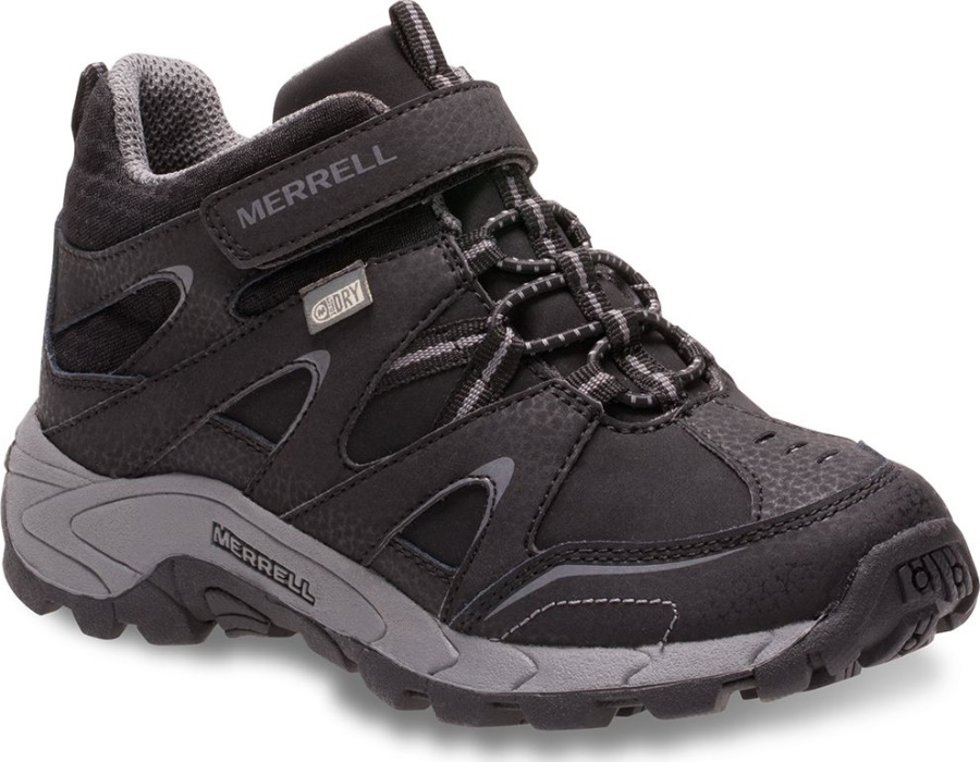merrell_big_kids_light_tech_cuero_cierre_rapido_impermeable_negro.jpg Merrell Big Kid's Light Tech Cuero Cierre Rápido Impermeable Negro - Imagen 1