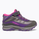Merrell Big Kid's Moab Speed Mid A/c Impermeable Gris-rosa-morado - Imagen 2