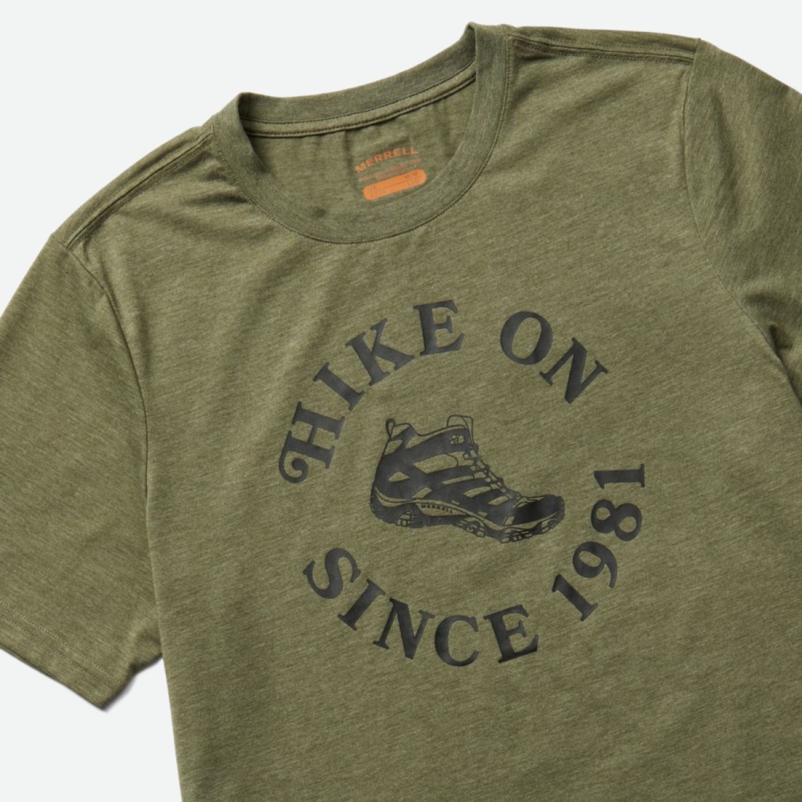 Merrell Caminata En La Camiseta De Los Hombres Brezo Oliva Polvoriento - Imagen 2