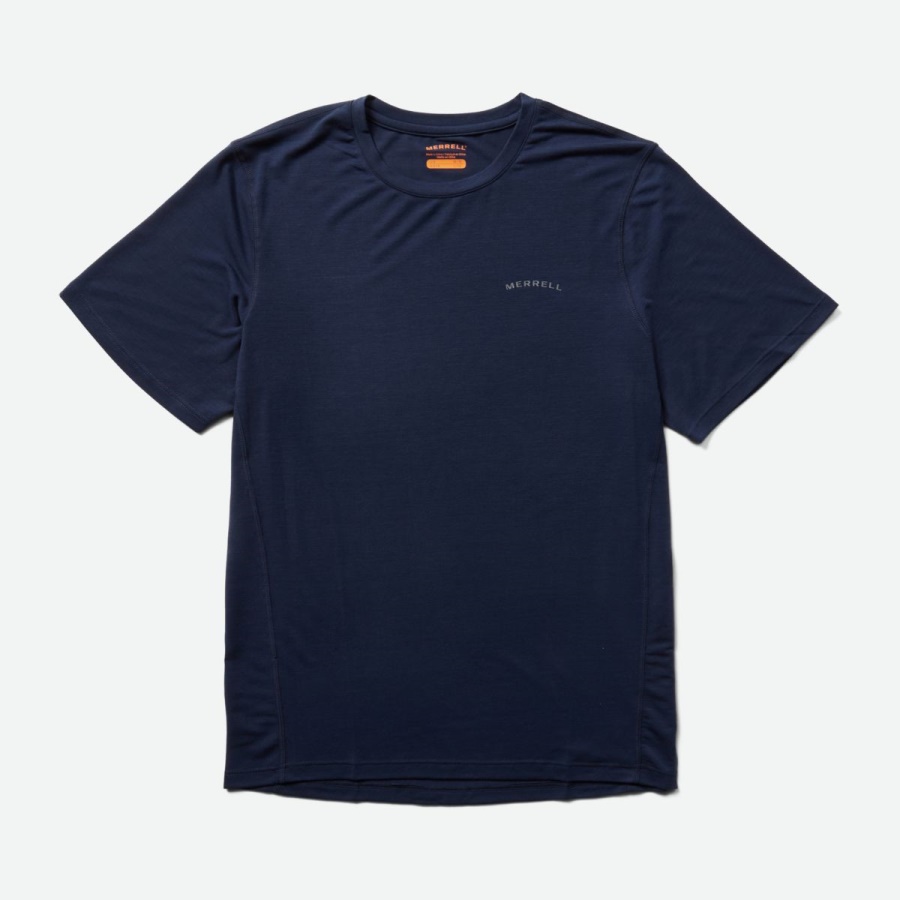 merrell_hombre_tencel_camiseta_de_manga_corta_azul_marino.jpg Merrell Hombre Tencel™ Camiseta De Manga Corta Azul Marino - Imagen 1