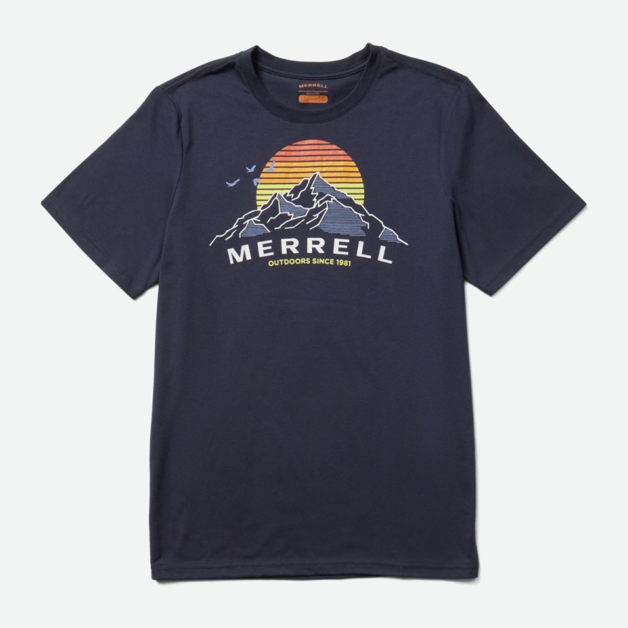 merrell_hombres_merrell_montanas_camiseta_azul_marino.jpg Merrell Hombres Merrell Montañas Camiseta Azul Marino - Imagen 1