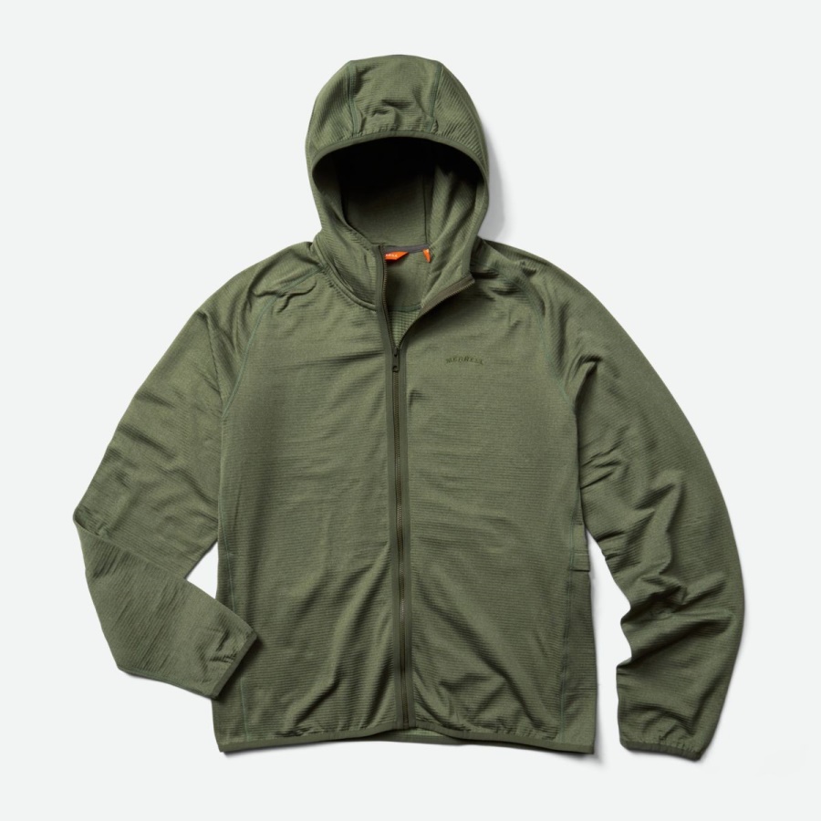 merrell_mens_geotex_full_zip_hoodie_dusty_olive_heather.jpg Merrell Men's Geotex Full Zip Hoodie Dusty Olive Heather - Imagen 1