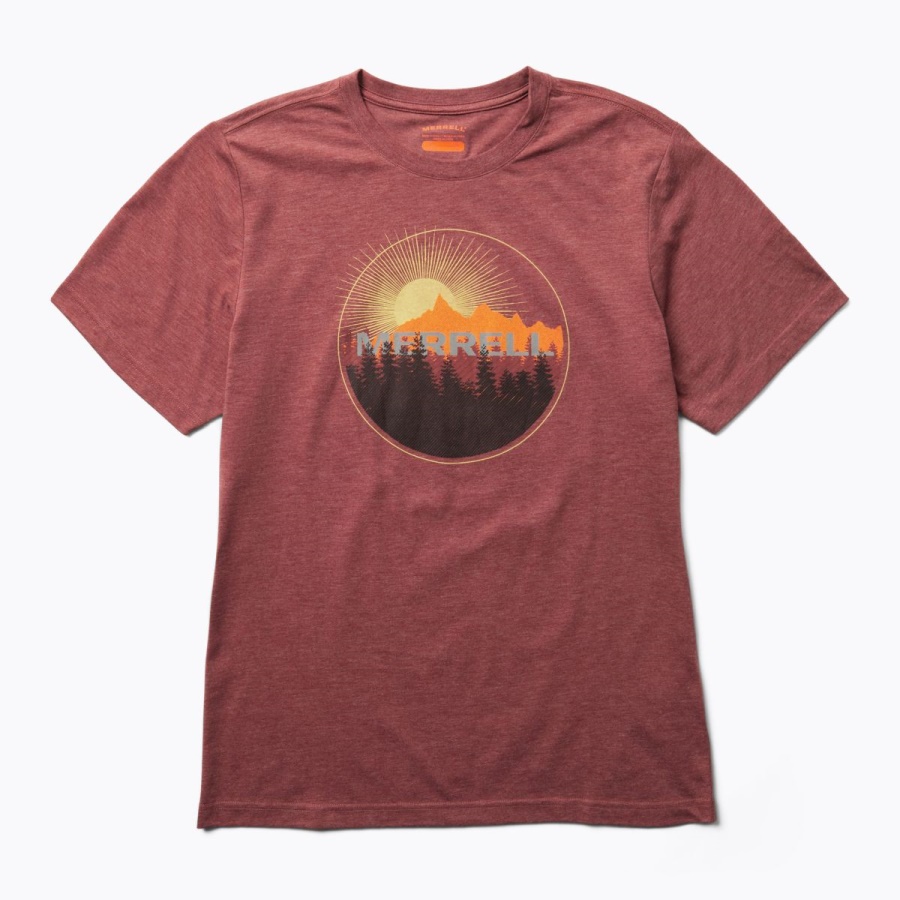 merrell_mens_merrell_sunset_tee_ladrillo_brezo.jpg Merrell Men's Merrell Sunset Tee Ladrillo Brezo - Imagen 1
