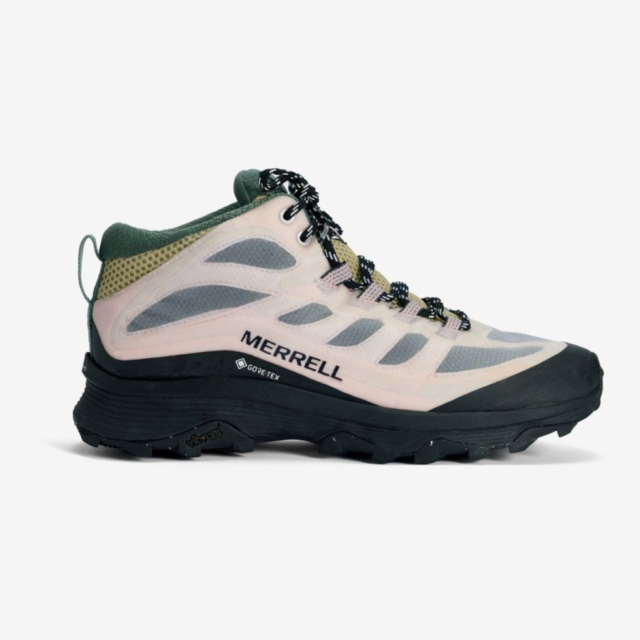 Merrell Mujer Moab Speed Mid Gore-tex X Sweaty Betty Blanco-rosa - Imagen 4