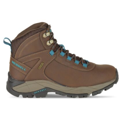 Merrell Mujer Vego Mid Cuero Impermeable Dark Earth-britanny Blue