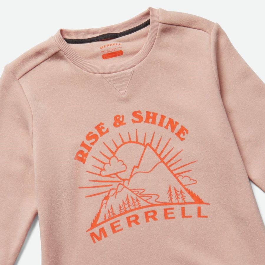 Merrell Team Outdoor - Forro Polar Con Cuello Redondo Para Mujer, Color Rosa Humo Jaspeado - Imagen 2